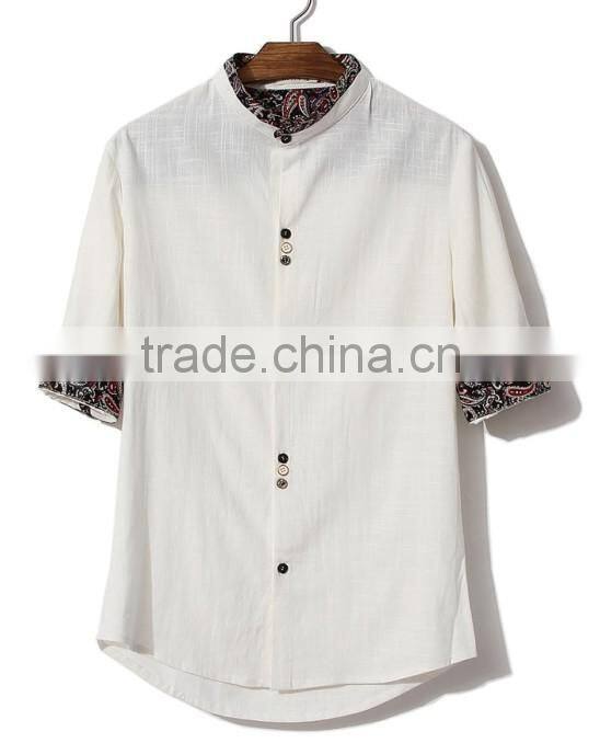 NEW DESIGN Chinese collar linen hemp shirt