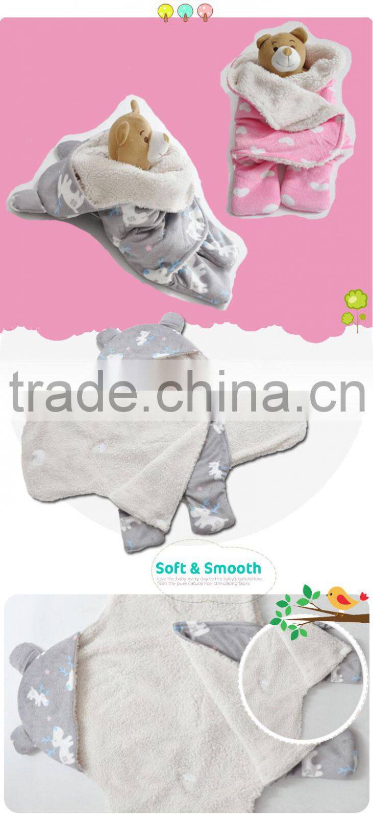 Comfortable Printed Fleece Blanket Baby Sleeping Bag