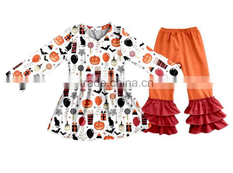 wholesale children's set clothing 2017 Halloween boutique baby girl clothing