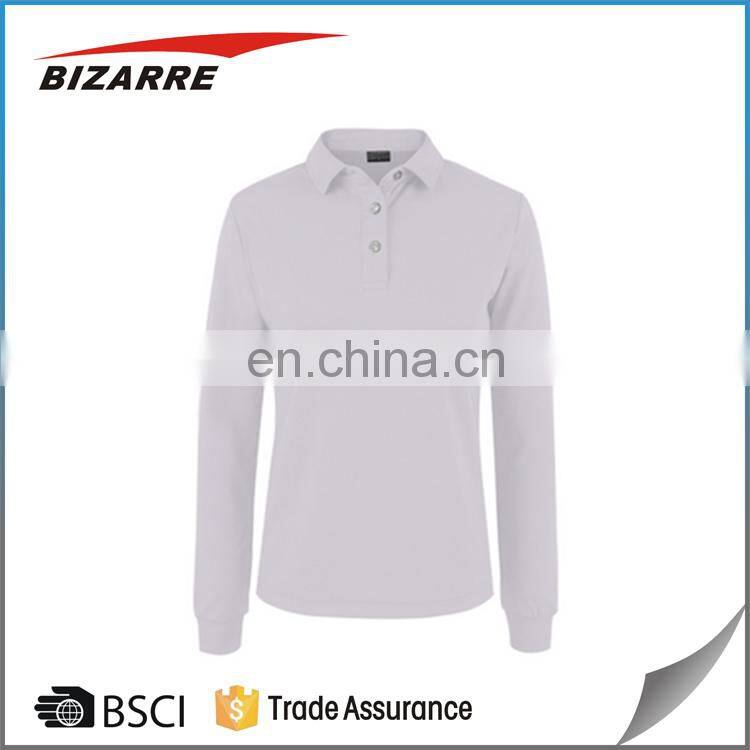NR 100% polyester polo shirt long sleeve of China