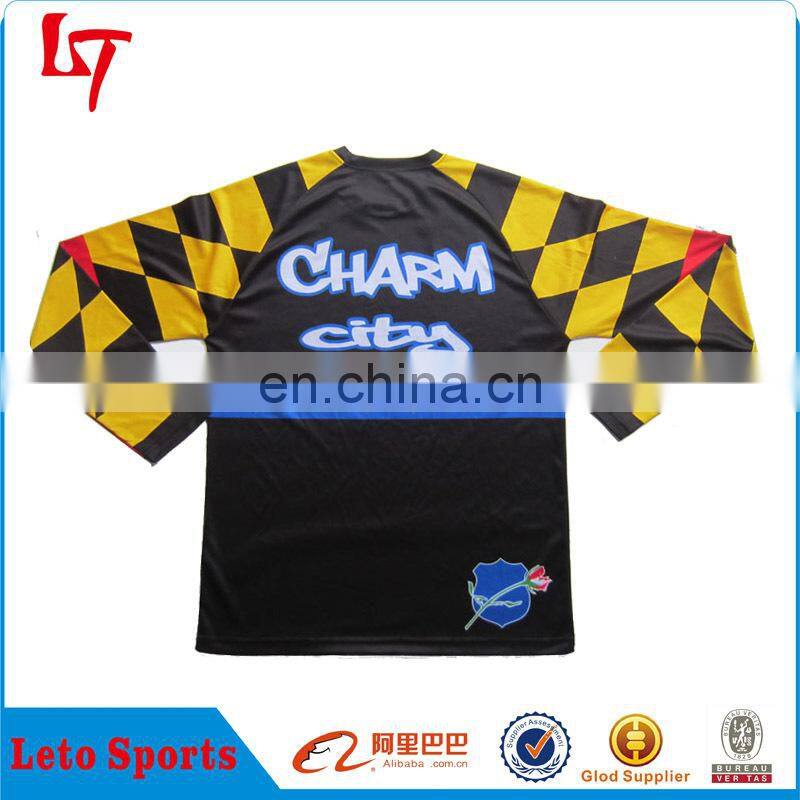 Factory price custom softball shirts/Full sublimation printing long sleeve shirt