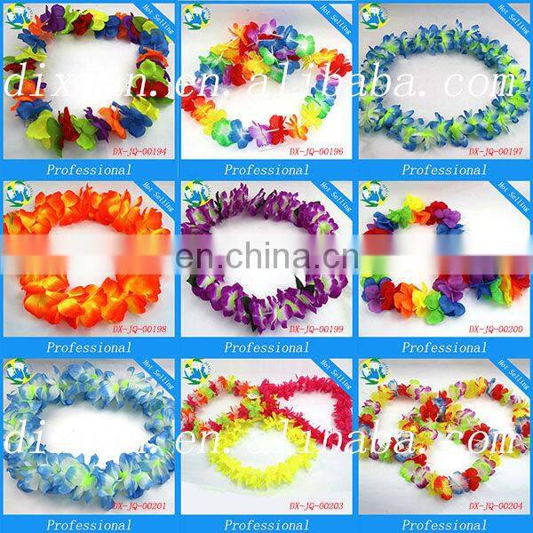 Blue Hawaiian Flower Lei Wedding Flower Garlands Flower Strings Decoration