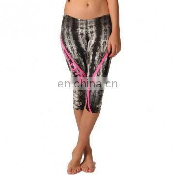 2015 Yihao Women Fashion Tiger Print Fitness Gym Yoga Wear Capris Pants