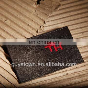 custom decoration leather label patches for jeans garment