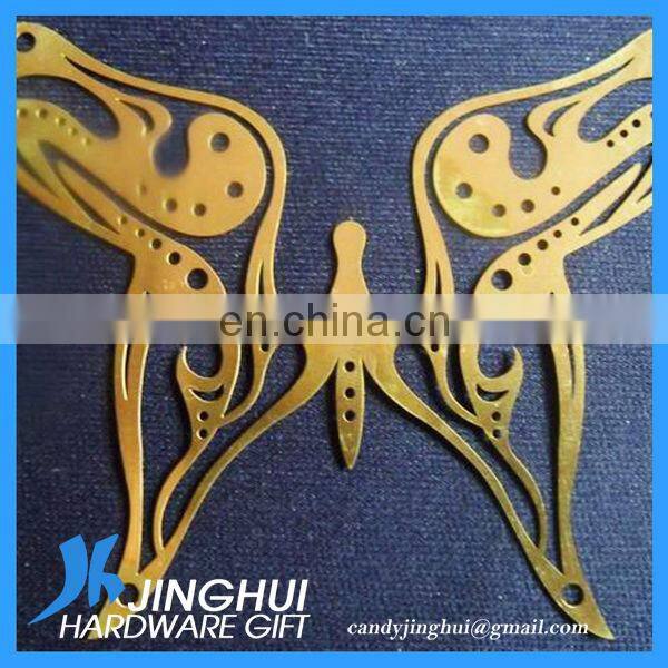 metal handicraft etched butterfly bookmark