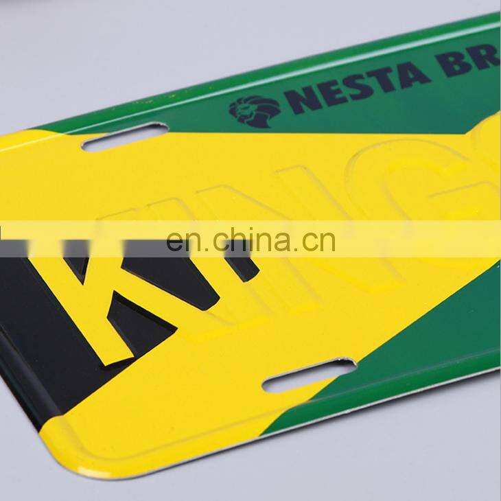 Top Quality OEM Items Glossy Type Coffee Shop Use Cheap Custom Embossed Decorative Aluminum Metal Sign