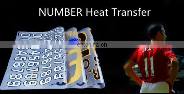 Sports numbers wood grain heat transfer film for clothing