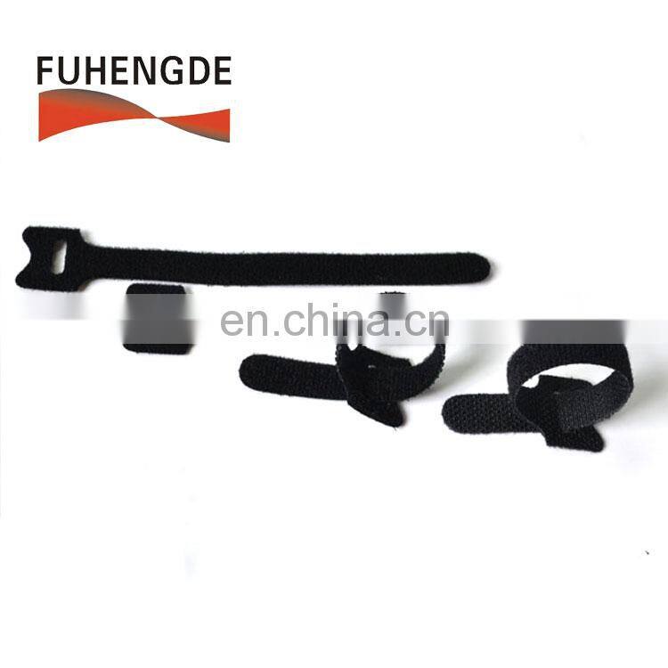 Black Strong Stickness Mushroom head hook back to back hook loop cable tie wrap