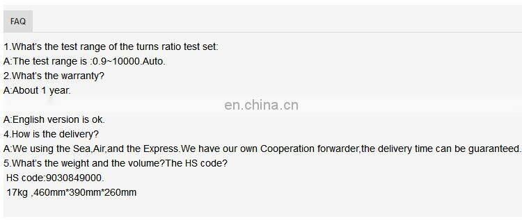 automatic digital ratio tester ttr meter 3 phase transformer turns ratio tester