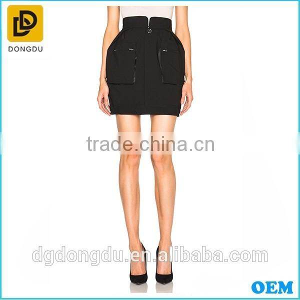 Casual 2016 New Fashion High Quality Lady Wool Popeline Skirt