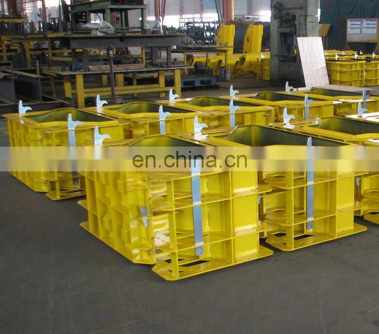 W type interlocking concrete lego block moulds to create support base of wall