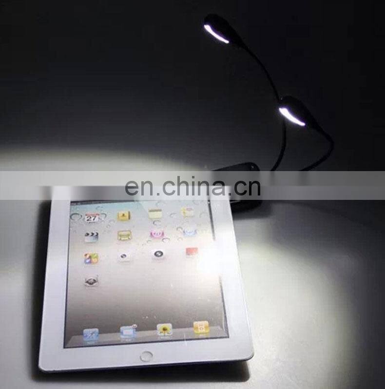 New 4 LED Desk Lamp Learning Eye Clip Book Light Dormitory LED Reading Clip Light