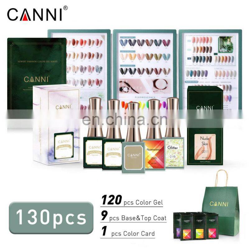 512kit Wholesale CANNI 16ml SOAK OFF UV Gel Polish 130pcs kit Nail Gel Polish Gift Set Enamel Kit For Girls Varnish Set