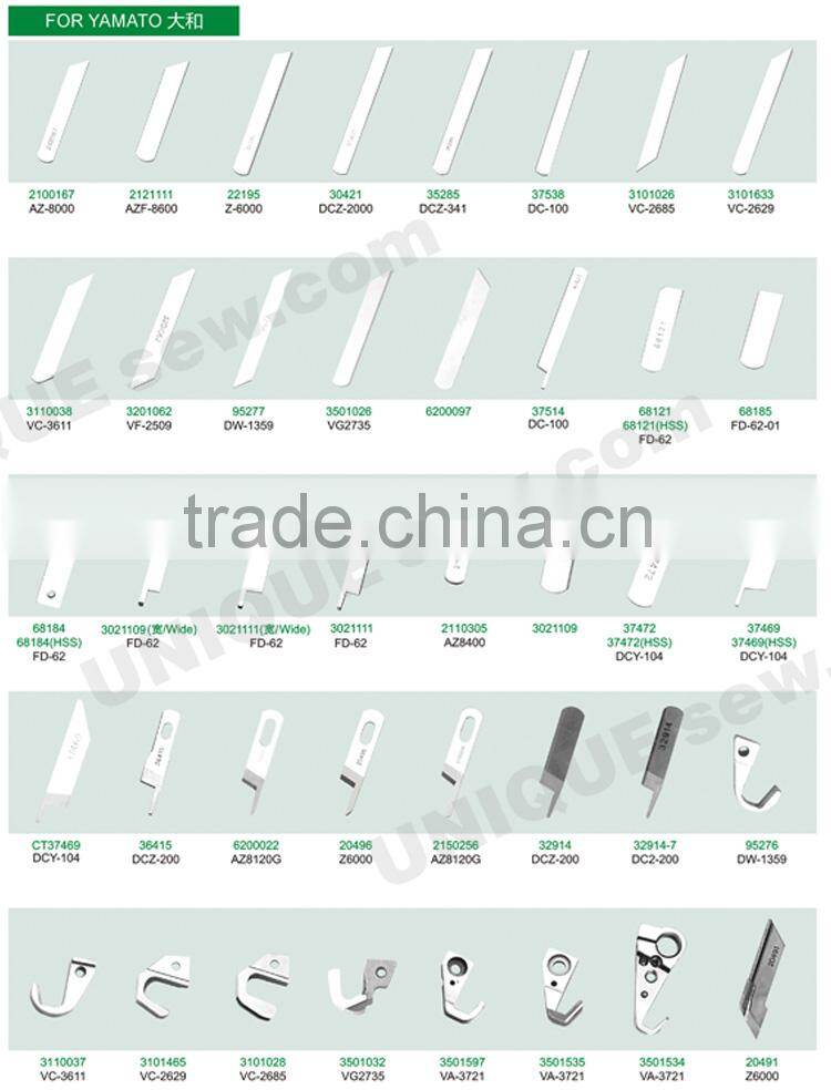 knife for sewing machine and cutting machine 2