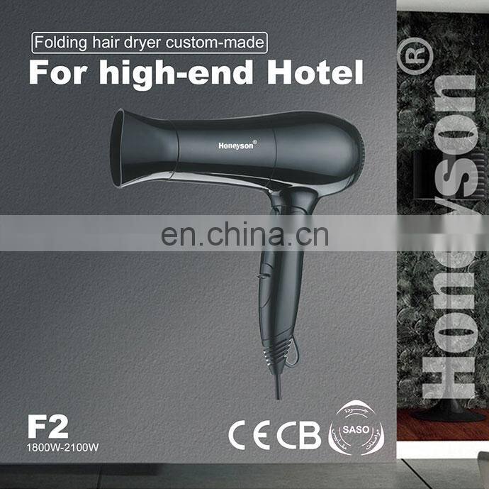 Honeyson top guest room 2000W powerful hotel hair dryer