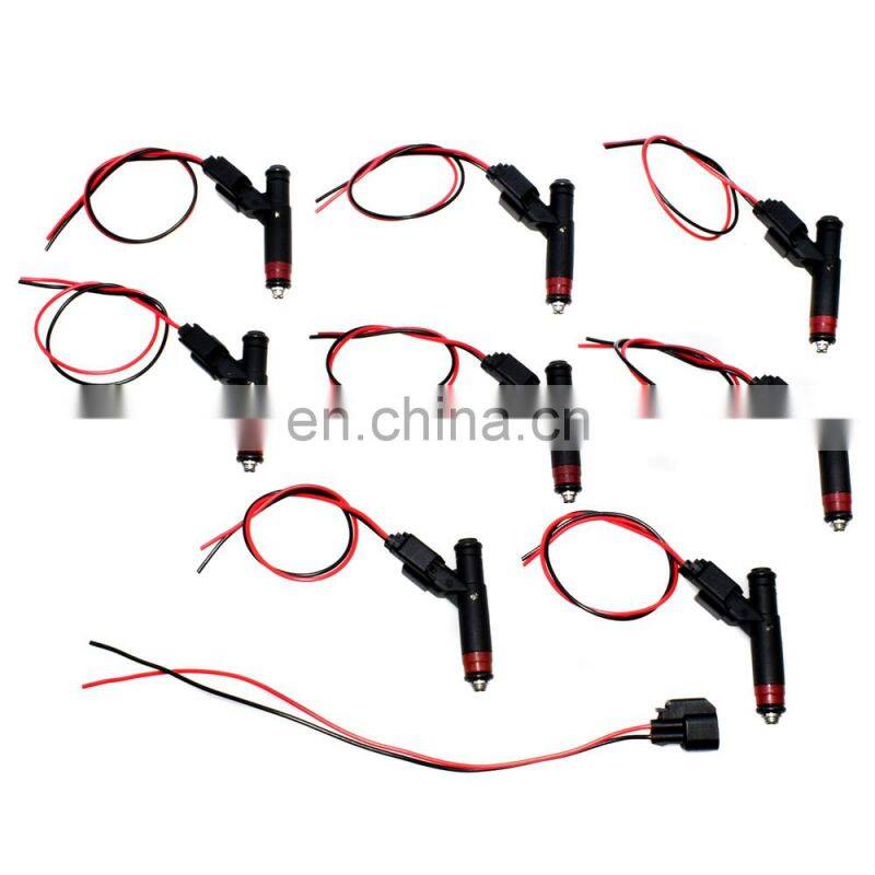 Free Shipping!8 X FUEL INJECTORS &9 X Wires For Dodge Jeep 4.7L V8 New 53032145AA
