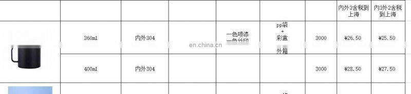 metal camping hiking sample portable lid outdoor double wall stainless steel tumbler coffee travel mug