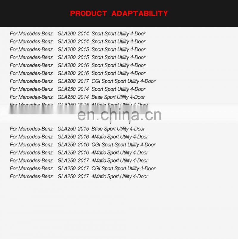 Carbon Fiber Front Bumper Canards Exterior Trim for Mercedes Benz GLA Class X156 2014-2017