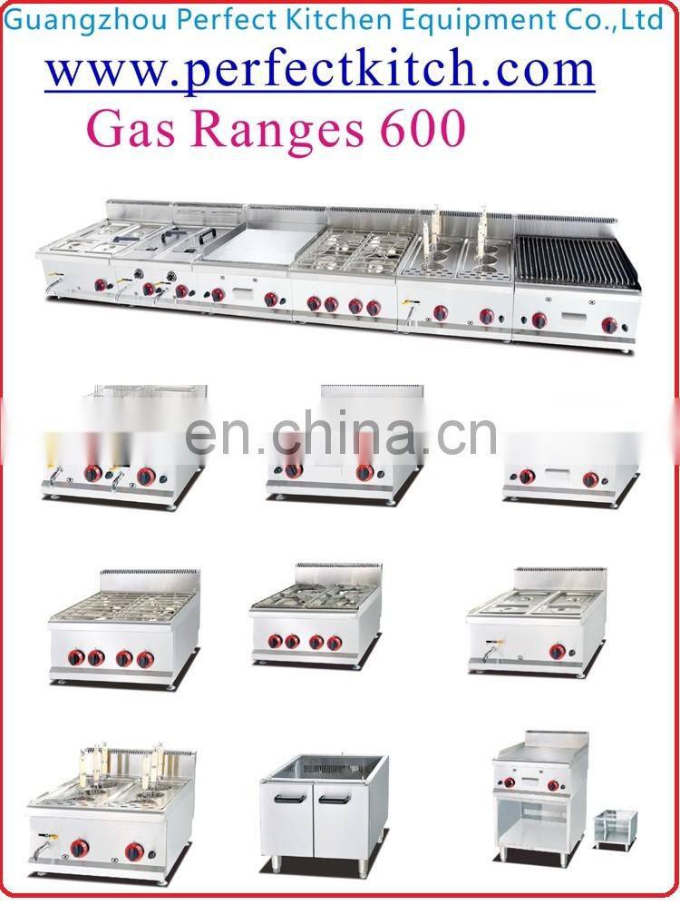 Commercial Free Standing Stainless Steel 4 Burner Gas Range with Electric Oven /Cooking Ranges with Oven with gas CE certificate