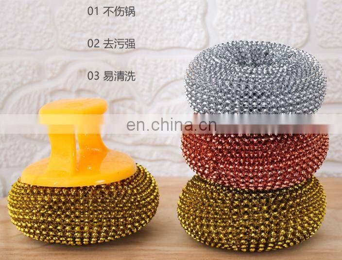 Cleaning tool stainless steel wool sponge soap pad scrubber for cleaning dishes