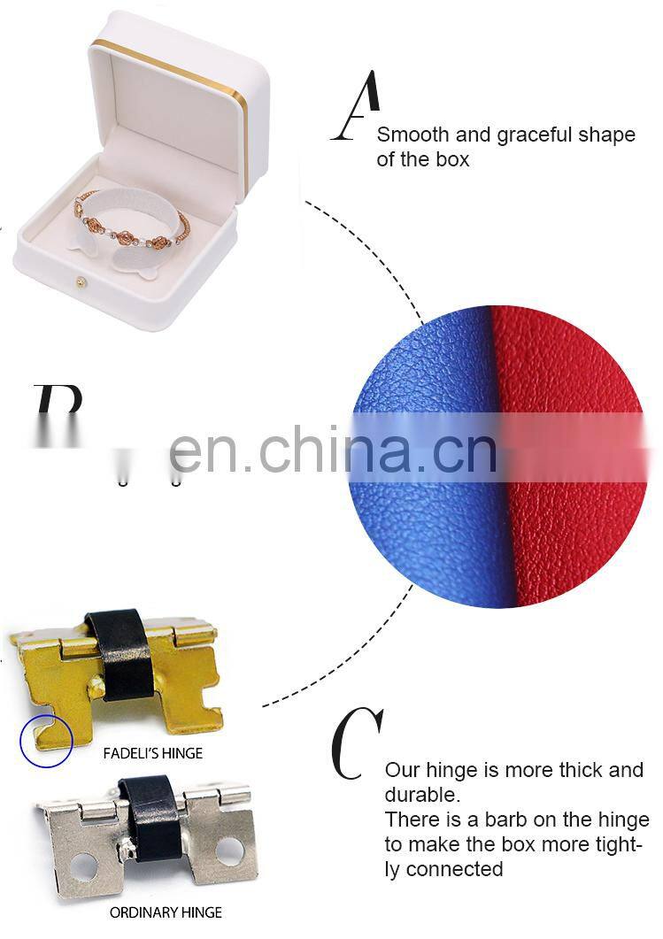 Fadeli Wholesale White Color Jewelry Boxes For  jewellery Ring Necklace Bracelet Holder Gift Packaging Box