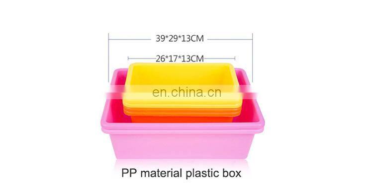 Plastic boxes kitchen rack wooden storage bathroom shelf for kids