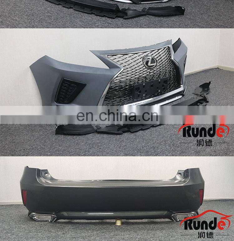 Runde Car Modification PP Material Old Lexus RX270 Upgrade New Style RX350 Front Rear Bumper For 09-14 Lexus RX270 Body Kit