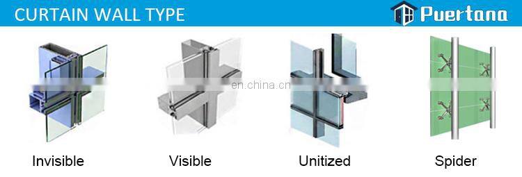 Large Picture Window Curtain Walls Facade Fixed Glass Windows For House Drawing Room