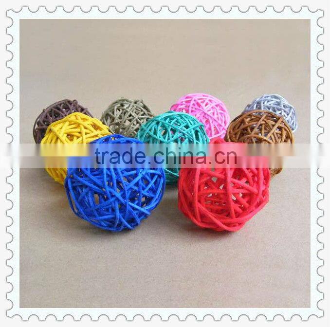 personalized colorful weaving rattan christmas ball
