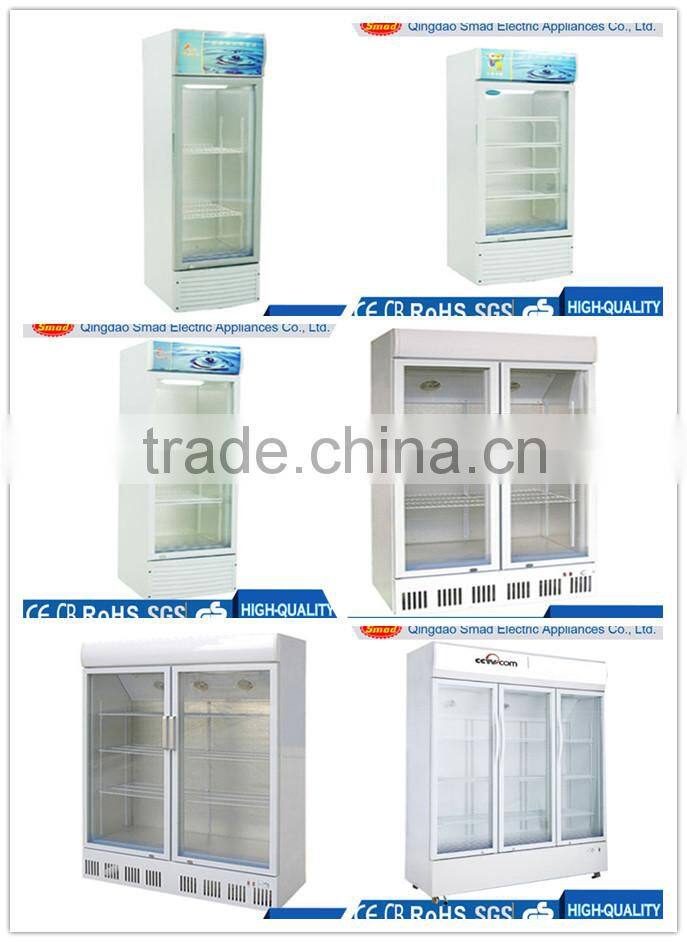 sticker printed beverage showcase, supermarket equipment