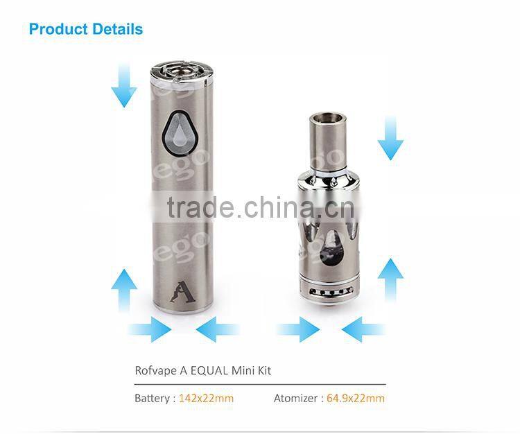 Newest Coming!!! 100% Original Rofvape A Equal Kit 3000mah 0.3/0.5ohm VS eGo one mini Rofvape A Equal kit wholesale from elego