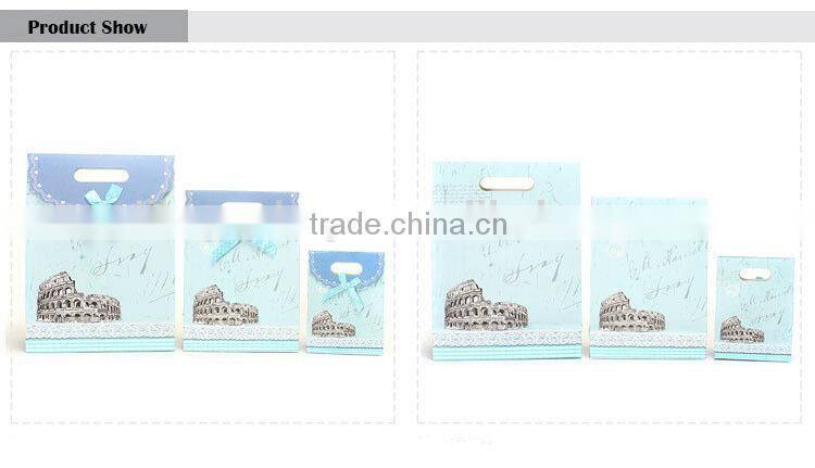 Colosseo pattern promotional custome gift paper bag