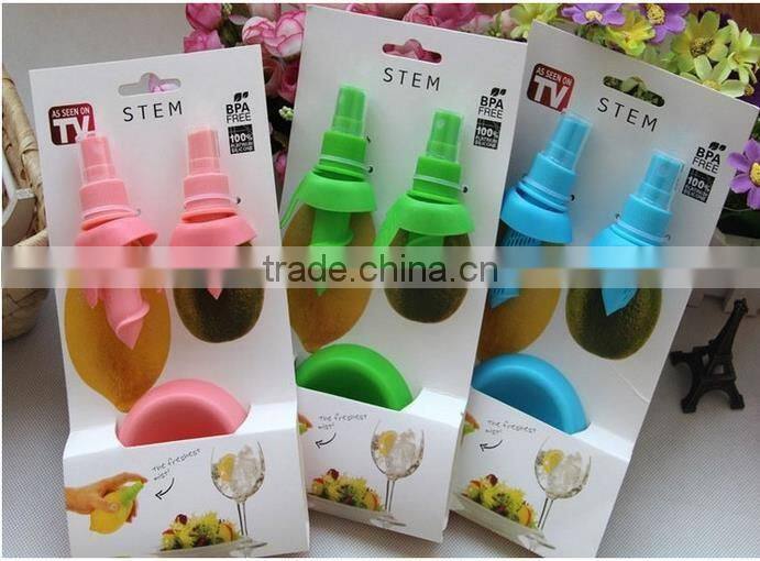 eco-friend plastic fresh friut juice citrus spsry/lemon squeeze sprayer mist for extractor set