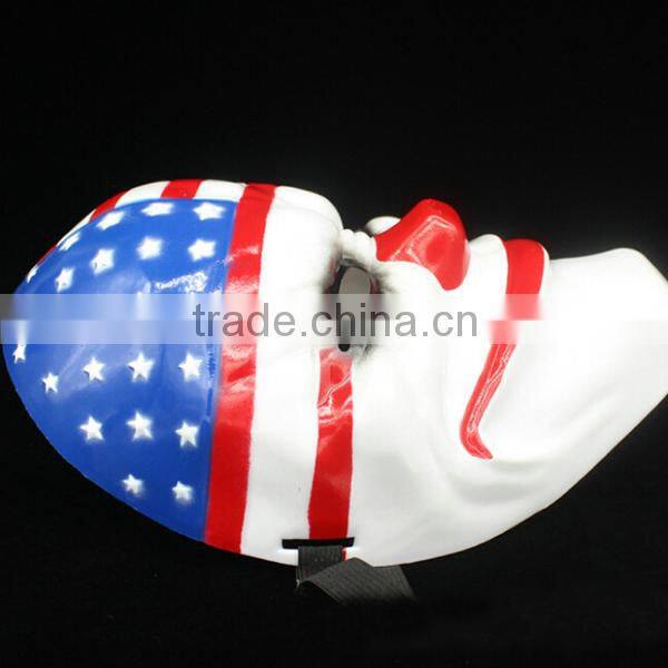 Factory Solid quality PVC adult party masks Game Payday2 Movie Game theme halloween cool masquerade mask