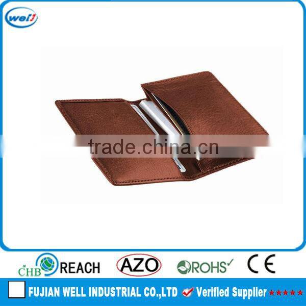 Black Personalized PU Leather Card Holder