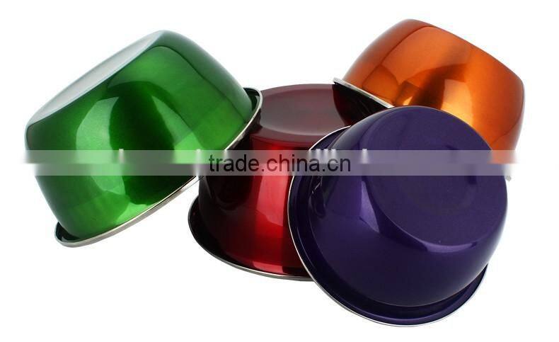 Colorful / metal salad bowl / stainless steel mixing bowl set