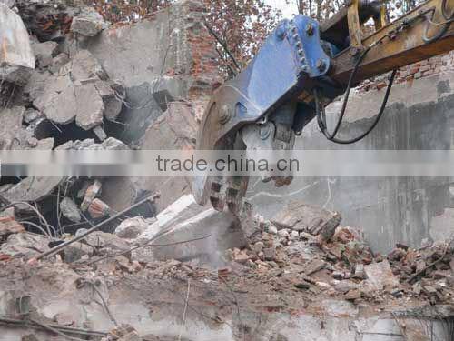 excavator hydraulic shear, crusher and pulverizer for building demolition