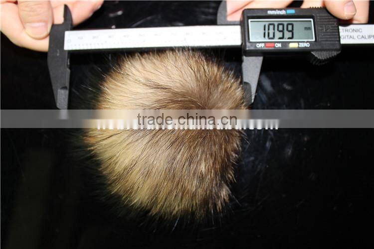 Wholesale Fur Pom Poms Real Raccoon Fur Ball Knited Cap Bag /Key/Clothes Accessories