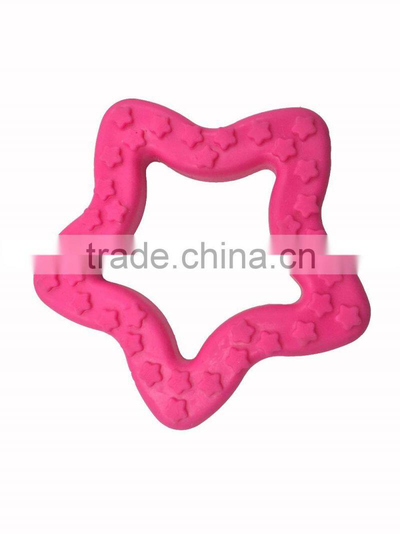 Pet product colorful ring rubber pet toy,Puppies Ring Bone Puppy Dog Teething Chew Toy
