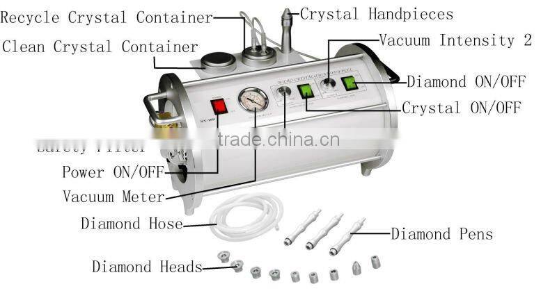 Hot sell German pump Crystal Dermabrasion Microdermabrasion Crystal peeling