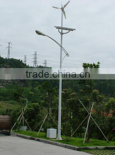 factory supply all power range wind solar hybrid street light, light pole wind turbine ,hybrid street light