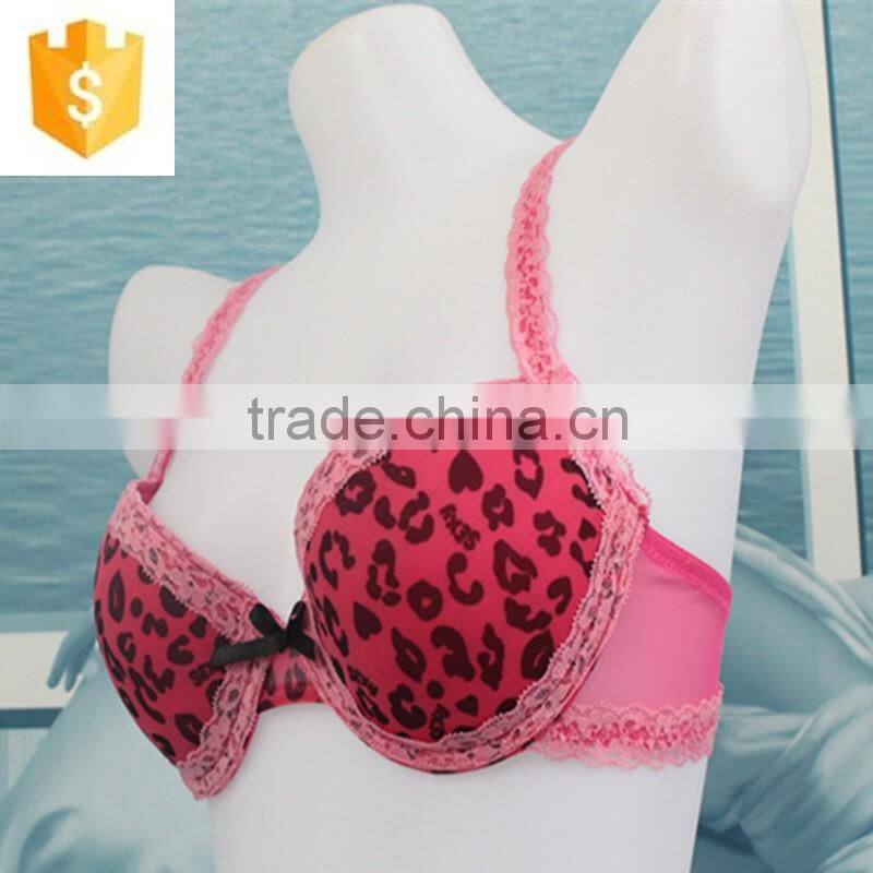 The sexy ladies leopard lace bra