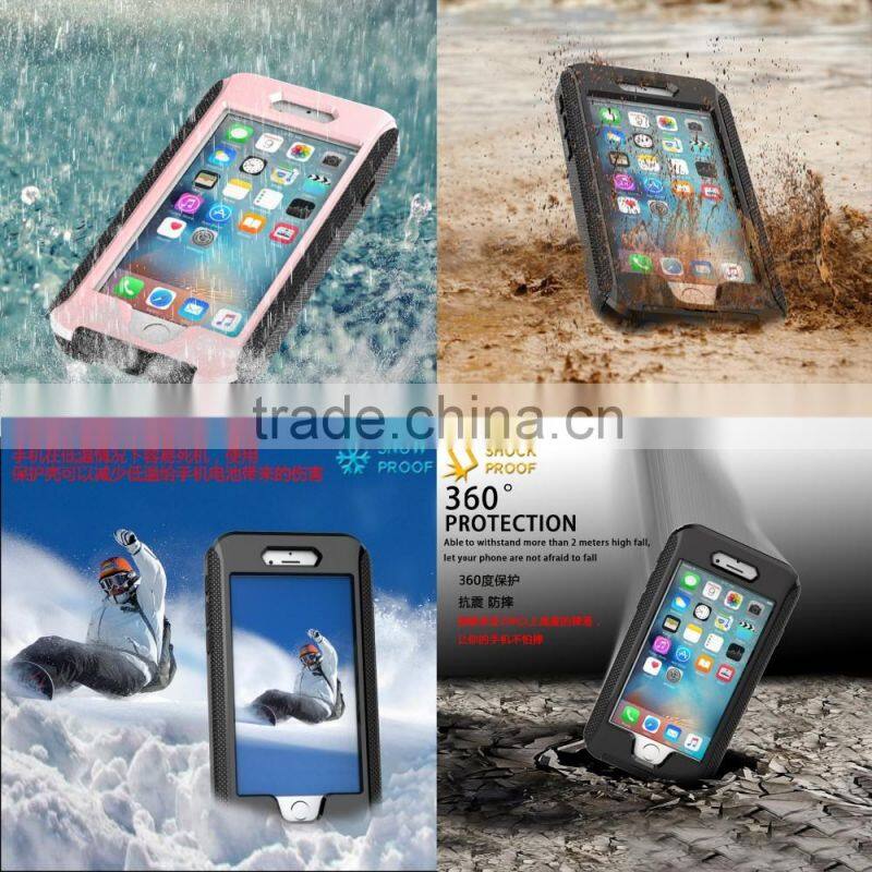 Waterproof Case for iPhone 6/6 plus Sports waterproof armband phone case with Full body covered sky blue