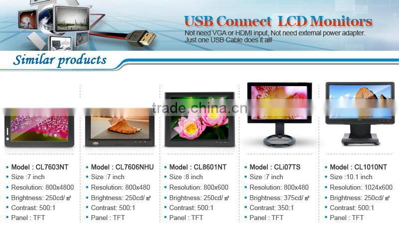 10.1 inch 4 wires resistive touch lcd display led monitor with usb input