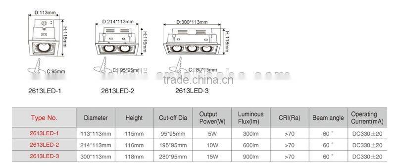 recessed cob led grille lights