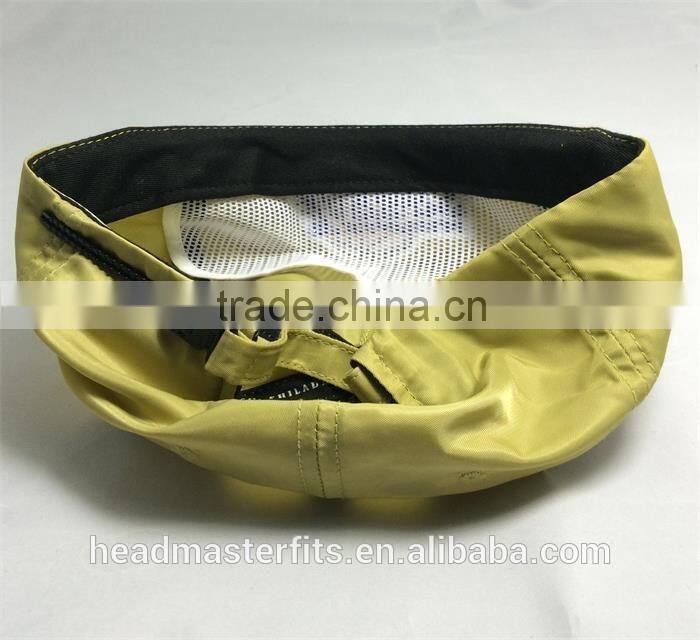 Wholesale unstructured flat cap Nylon snapback cap