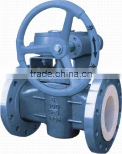 worm gear operator PTFE Lined plug valve