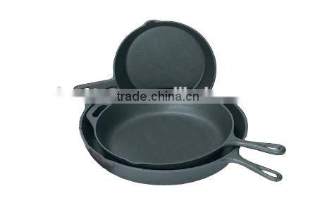 Cast iron fry pan set, cast iron steak pan, cast iron cookware