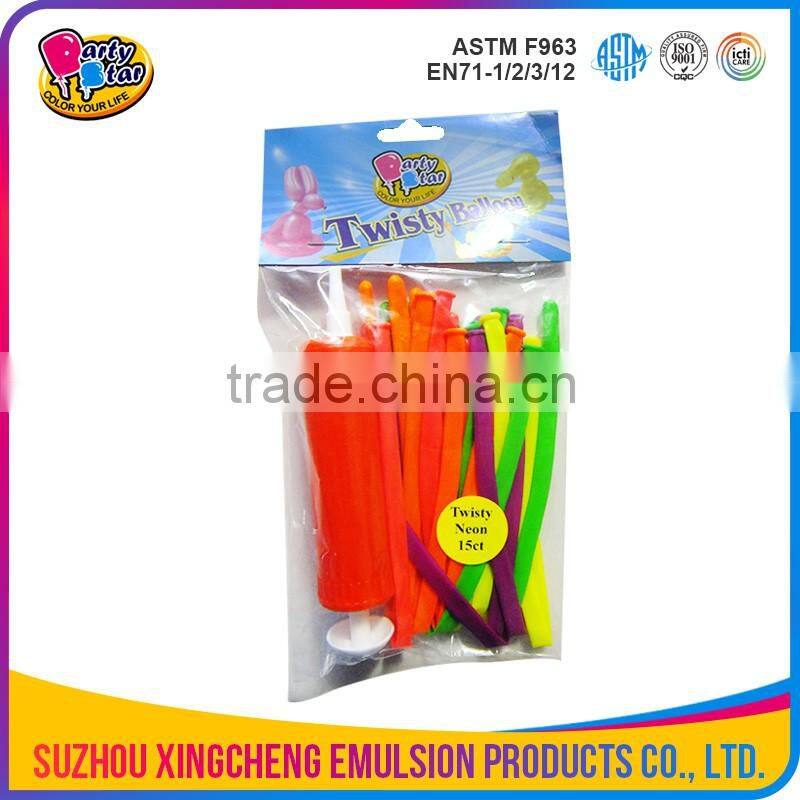 Fun modeling balloon neon color