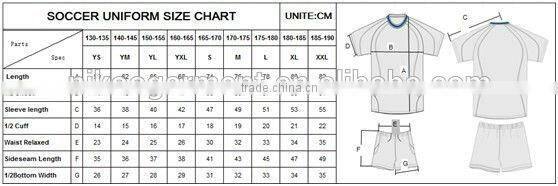 OEM Original design custom blue jersey soccer made in china